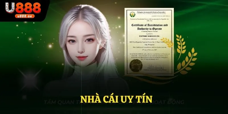 Nhà cái uy tín với giấy phép hoạt động hợp pháp