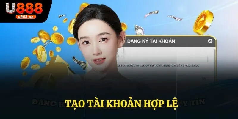 Thực hiện tạo tài khoản U888