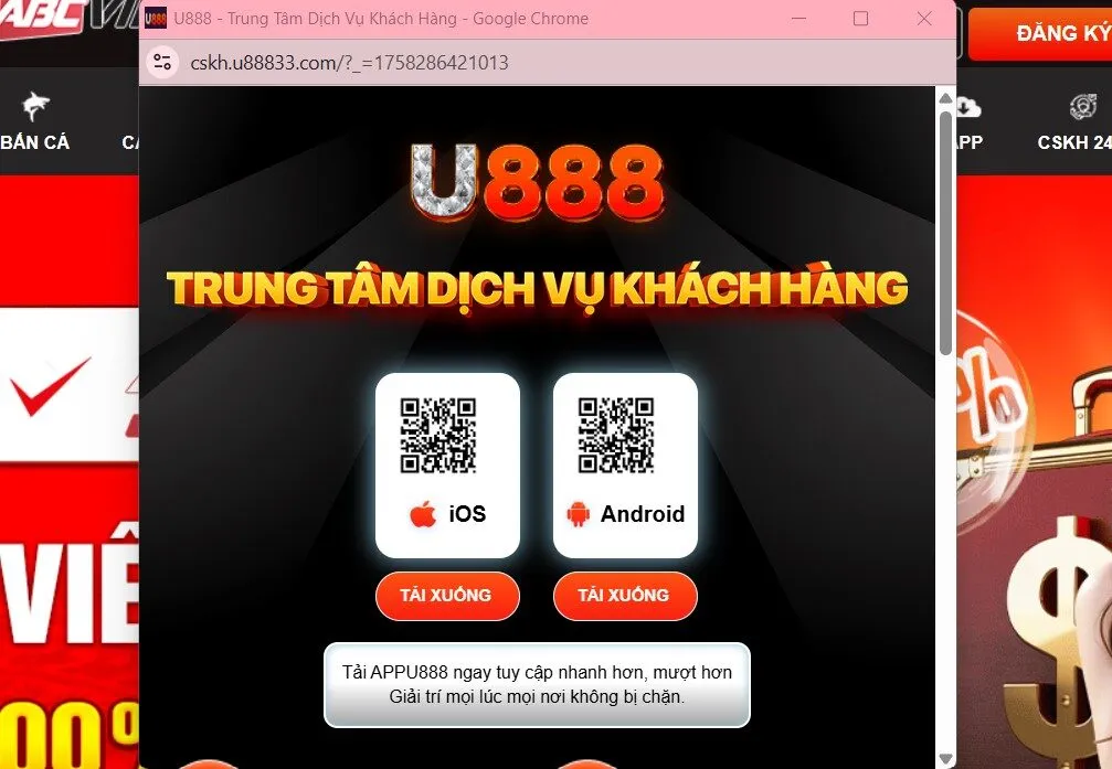 Đội ngũ chăm sóc khách hàng của U888 hoạt động 24/24