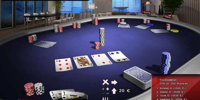 Khám phá giao diện và tính năng của game Poker 3D tại U888